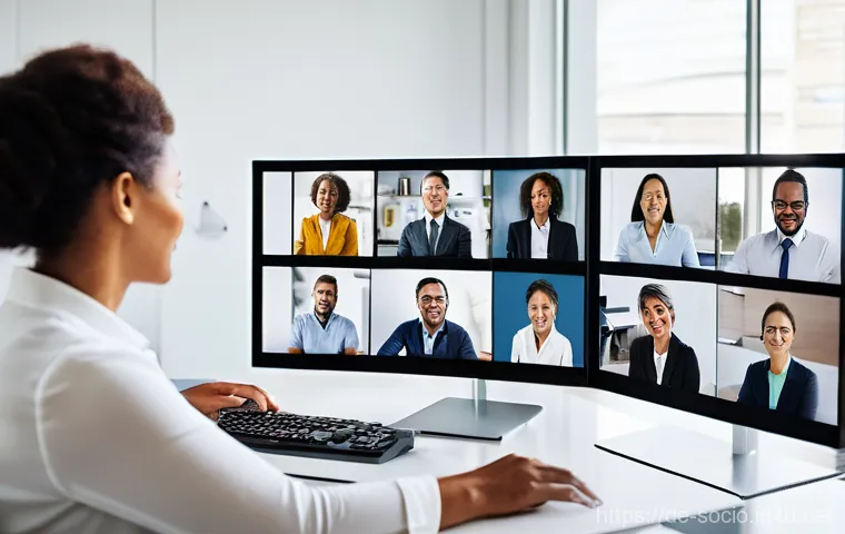 사회적 행동과 조직이론 - **Prompt:** A diverse team of six colleagues (three men, three women, varying ages 30-55, diverse et...