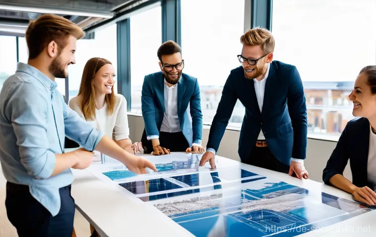 사회적 경제학과 협력 구조 - **Prompt 1: The Heart of Social Enterprise**
    An uplifting and dynamic image set in a bright, mod...