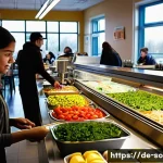 Home 15 사회적 실험과 행동 연구 - **Prompt: A bustling German cafeteria or "Mensa" during lunchtime. Focus on a vibrant, well-lit scen...